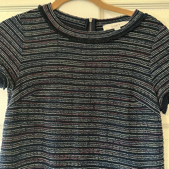 LOFT Tweed Shortsleeved Business Casual Dress - Picture 2 of 6